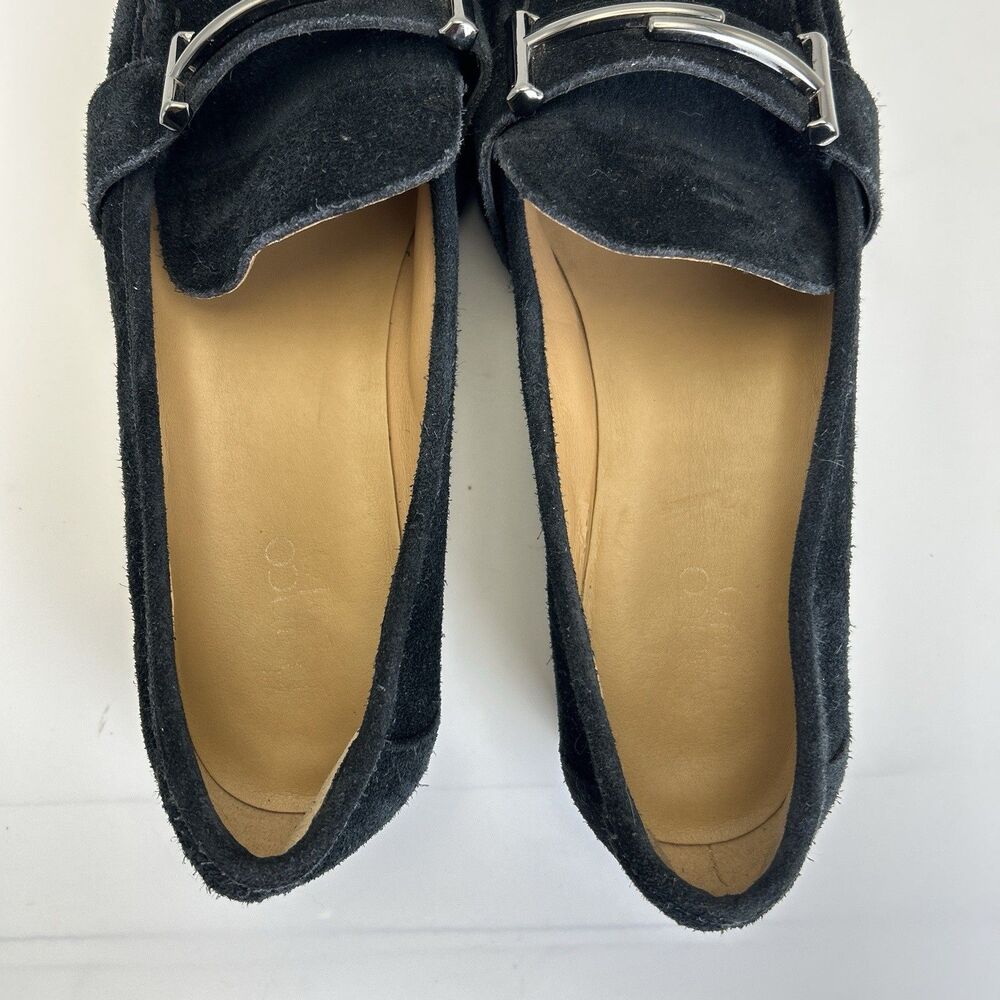 Franco Sarto BAYLOR Loafers Womens Sz 11 M Black Suede Leather Academia Preppy - Picture 6 of 8